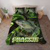 Maxcorners Fishing Green Water Splash Personalized Name Unisex 3D Bedding Set