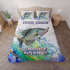 Maxcorners Fishing Colorful Water Splash Personalized Name Unisex 3D Bedding Set