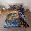 Maxcorners Fishing American Flag Camouflage Personalized Name Unisex 3D Bedding Set