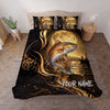 Maxcorners Fishing Golden Moonlight Night Adventure Personalized Name Unisex 3D Bedding Set