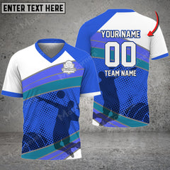 Maxcorners Volleyball Colorful Personalized  V-neck T-Shirt