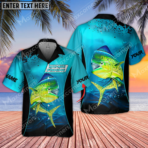 Max Corner Mahi-Mahi Fishing Deep Water Art Sport Jersey Style Personalized 3D Hawaiian Shirt
