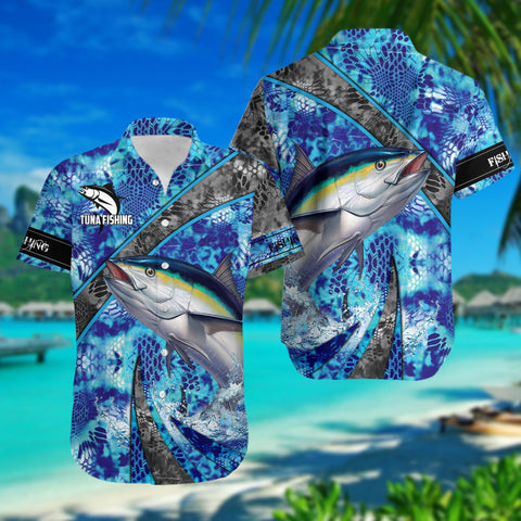 Maxcorners Fishing Tuna 3D Full Shirts Hawaiian Shirt