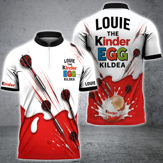 Maxcorners Dart Shirt LOUIE THE Kinder EGG KILDEA Personalized Name For Louie Kildea