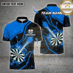 Maxcorners Darts Shirt Flame With Dartboard Multioptions Personalized Name, Team Name Unisex 3D Shirt (4 Colors)