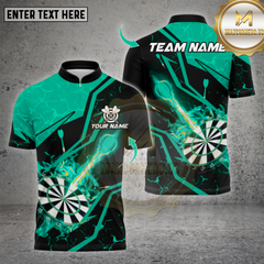 Maxcorners Darts Shirt Flame With Dartboard Multioptions Personalized Name, Team Name Unisex 3D Shirt (4 Colors)