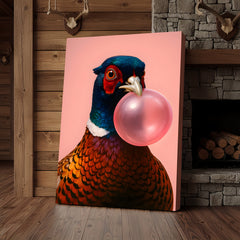 Maxcorners Funny Pheasant Canvas Wall Art – Unique Hunting Cabin Decor & Perfect Gift for Hunters