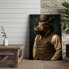 Maxcorners Gentleman Boar Canvas Wall Art – Unique Funny Gift for Men, Hunters Who Love Style