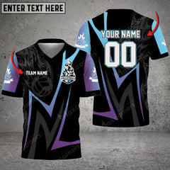 Maxcorners Volleyball Flame Pattern Color Options Personalized 3D V-neck T-Shirt