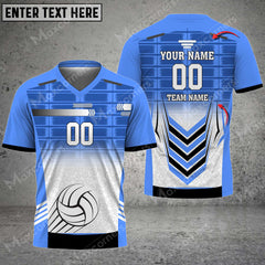 Maxcorners Volleyball  Color Options Custom Name V-neck T-Shirt