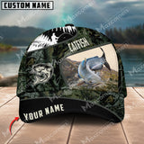 Maxcorners Fishing Personalized Classic 3D Cap (Large Mouth Bass, Walleye, Stripped Bass, Trout, Catfish, Crappie, Salmon, Pike)