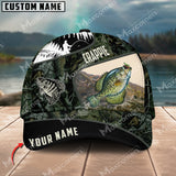 Maxcorners Fishing Personalized Classic 3D Cap (Large Mouth Bass, Walleye, Stripped Bass, Trout, Catfish, Crappie, Salmon, Pike)