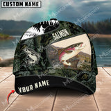 Maxcorners Fishing Personalized Classic 3D Cap (Large Mouth Bass, Walleye, Stripped Bass, Trout, Catfish, Crappie, Salmon, Pike)