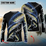 Maxcorner Marlin Fishing  Fishskin Pattern Personalized 3D Long Sleeve Shirt