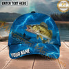Maxcorners Fishing Storm Lightning Trophy Catch Personalized Name 3D Cap (12 Fish Species)