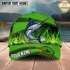 Maxcorners Fishing Neon Flame Scale Splash Personalized Name 3D Cap (12 Fish Species)