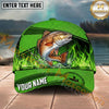 Maxcorners Fishing Neon Flame Scale Splash Personalized Name 3D Cap (12 Fish Species)