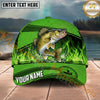 Maxcorners Fishing Neon Flame Scale Splash Personalized Name 3D Cap (12 Fish Species)