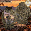 Maxcorners Golden Sunrise Marsh Duck Hunting Personalized Name 3D Hoodie (8 Hunting Dog Options)