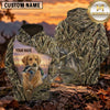 Maxcorners Golden Sunrise Marsh Duck Hunting Personalized Name 3D Hoodie (8 Hunting Dog Options)