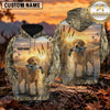 Maxcorners Golden Sunset Retriever Duck Hunting Personalized Name 3D Hoodie (8 Hunting Dog Options)