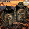Maxcorners Dark Forest Retriever Duck Hunting Personalized Name 3D Hoodie (8 Hunting Dog Options)