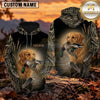 Maxcorners Dark Forest Retriever Duck Hunting Personalized Name 3D Hoodie (8 Hunting Dog Options)