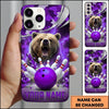 Maxcorners Bowling Phone Case Fierce Bear Fangs Electric Lightning Strikes Camo Camouflage Ball Pins Personalized Name Multi Options Cover (7 Colors)
