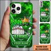 Maxcorners Bowling Phone Case Ball Mascot Crown Sunglasses Leaning Pins Strike Graffiti Carbon Fiber Personalized Name Multi Options Cover (7 Colors)