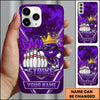 Maxcorners Bowling Phone Case Ball Mascot Crown Sunglasses Leaning Pins Strike Graffiti Carbon Fiber Personalized Name Multi Options Cover (7 Colors)