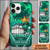 Maxcorners Bowling Phone Case Ball Mascot Crown Sunglasses Leaning Pins Strike Graffiti Carbon Fiber Personalized Name Multi Options Cover (7 Colors)