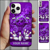 Maxcorners Bowling Phone Case Muscular Ball Character Sunglasses Flexing Biceps Shattered Pins Smoke Graffiti Personalized Name Multi Options Cover (7 Colors)