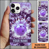 Maxcorners Bowling Phone Case Ice Crystal Frost Ball Pins Camouflage Camo Pattern Shattered Rocks Personalized Name Multi Options Cover (7 Colors)