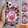 Maxcorners Bowling Phone Case Ice Crystal Frost Ball Pins Camouflage Camo Pattern Shattered Rocks Personalized Name Multi Options Cover (7 Colors)
