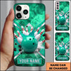 Maxcorners Bowling Phone Case Liquid Splash Ball Impact Pins Shattered Rocks Chevron Stripe Frame Personalized Name Multi Options Cover (7 Colors)
