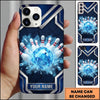 Maxcorners Bowling Phone Case Crystal Faceted Ball Pins Strike Smoke Shards Metallic Chevron Frame Personalized Name Multi Options Cover (7 Colors)