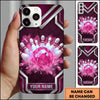 Maxcorners Bowling Phone Case Crystal Faceted Ball Pins Strike Smoke Shards Metallic Chevron Frame Personalized Name Multi Options Cover (7 Colors)