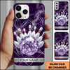 Maxcorners Bowling Phone Case Crystal Diamond Ball Pins Strike Smoke Clouds Marble Texture Geometric Lines Personalized Name Multi Options Cover (7 Colors)