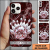 Maxcorners Bowling Phone Case Crystal Diamond Ball Pins Strike Smoke Clouds Marble Texture Geometric Lines Personalized Name Multi Options Cover (7 Colors)