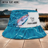 Maxcorners Trout Fishing Customized Name 3D Blue Bucket Hat