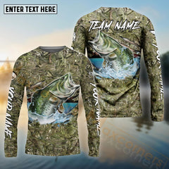 Maxcorners Bass Fishing Camouflage Customize Name 3D Shirts