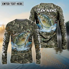 Maxcorners Crappie Fishing Camouflage Customize Name 3D Shirts