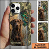 Maxcorners Camouflage Forest Portrait Duck Hunting Multiple Dog Breeds Personalized Name Phone Case
