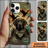 Maxcorners Graffiti Camo Duck Hunter Duck Hunting Multiple Dog Breeds Personalized Name Phone Case