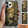 Maxcorners Misty Woodland Duck Pond Duck Hunting Multiple Dog Breeds Personalized Name Phone Case