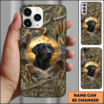 Maxcorners Woodland Retriever Crest Duck Hunting Multiple Dog Breeds Personalized Name Phone Case