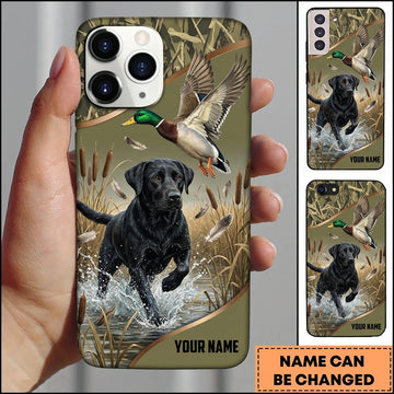 Maxcorners Splashing Waterfowl Retriever Duck Hunting Multiple Dog Breeds Personalized Name Phone Case