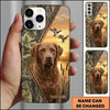 Maxcorners Sunset Retriever Portrait Duck Hunting Multiple Dog Breeds Personalized Name Phone Case