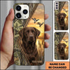 Maxcorners Sunset Retriever Portrait Duck Hunting Multiple Dog Breeds Personalized Name Phone Case