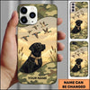 Maxcorners Minimal Camo Retriever Silhouette Duck Hunting Multiple Dog Breeds Personalized Name Phone Case